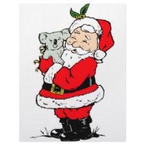 Cute Australian Christmas Santa with koala Custom Letterhead