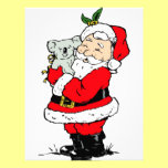 Cute Australian Christmas Santa with koala letterhead