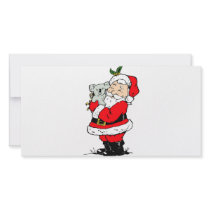 Cute Australian Christmas Santa with koala Photo Cards