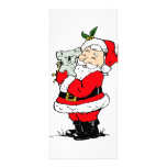 Cute Australian Christmas Santa with koala Custom Rack Cards