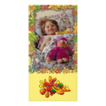 Cute autumn photo frame with leafs - Photo Card