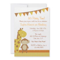 Cute Baby Animals Party Invite
