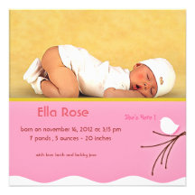 Cute baby - baby announcement card {Featured}
