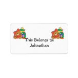 Cute Baby Bear and Christmas Tree Custom Address Label