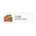 Cute Baby Bear and Christmas Tree Custom Return Address Labels