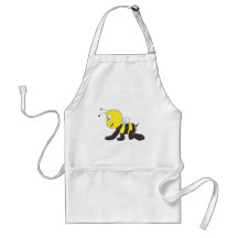 Cute Baby Bee Crawl on Floor Shirt Aprons