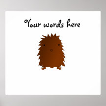 Cute baby bigfoot poster