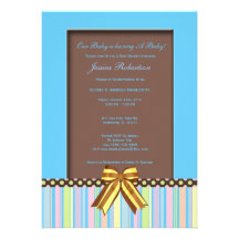 Cute Baby Boy Baby Shower Invitation