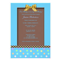 Cute Baby Boy Baby Shower Invitation