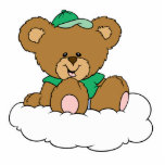 Cute Baby Boy Bear on Cloud Acrylic Cut Out
