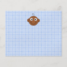 Cute Baby Boy. Blue Check Background. Personalized Flyer