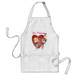 Cute Baby Boy & Girl Caricatures Apron