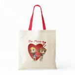 Cute Baby Boy & Girl Caricatures Canvas Bags