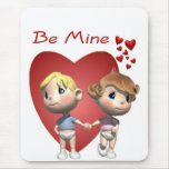 Cute Baby Boy & Girl Caricatures mousepads
