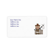 Cute Baby Boy & Horse Pony Custom Western Address Label