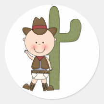 Cute Baby Boy & Horse Pony Custom Western Stickers