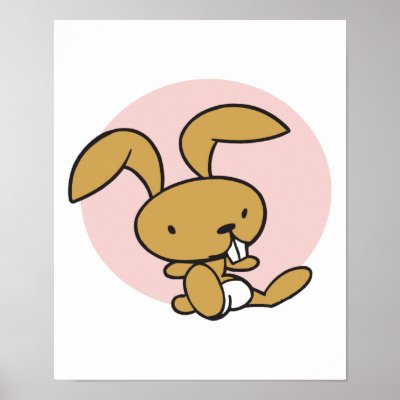 cute baby bunny rabbit print by doonidesignsanimals