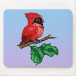 Cute Baby Cardinal Mousepad