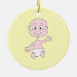 Cute Baby. Custom Text on Back. Christmas Ornaments