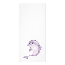 cute baby dolphin full color rack card