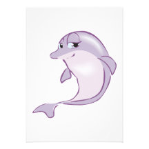 cute baby dolphin invitation