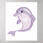cute baby dolphin poster