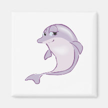 cute baby dolphin refrigerator magnet