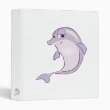 cute baby dolphin vinyl binders