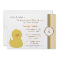 Cute Baby Duck Baby Shower Invite