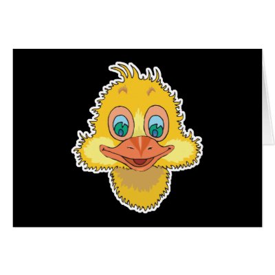 cute baby duck face greeting cards by doonidesignsanimals