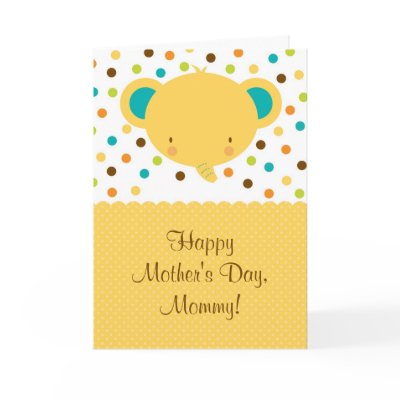 Cute Baby Elephant Happy Mother's Day Card by CelebrationBazaar