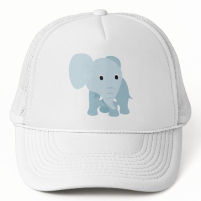 Cute Baby Elephant Trucker Hats by VectorGraphics