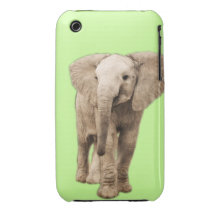 Cute Baby Elephant iPhone 3 Case-Mate Cases