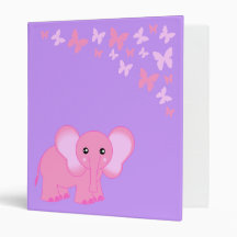 Cute Baby Elephant Photo / School Binder