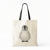Cute Baby Emperor Penguin Cartoon Canvas Bags