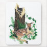 Cute Baby Fawn and Raccoon Mousepad