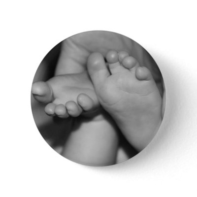 Cute Baby Feet Pins by VectorGraphics