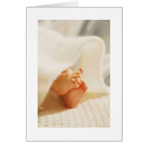 Cute Baby Feet Little Baby Feet Wrapped Blanket Greeting Card