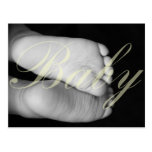Cute Baby Feet  Unisex Yellow Baby Post Card