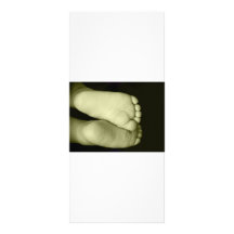 Cute Baby Feet  Unisex Yellow Baby Rack Card Template