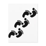 cute baby footprints postcards