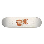 Cute Baby Fox skateboards