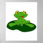 cute baby frog poster