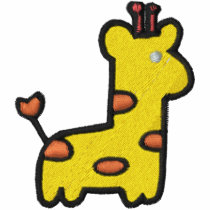 Cute Baby Giraffe Chest and Sleeve Tee