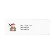 Cute Baby Girl & Horse Pony Custom Western Labels