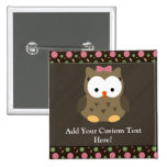 Cute Baby Girl Owl with Pink Bow
