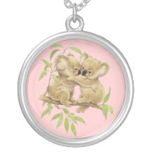 Cute Baby Koalas Custom Necklace