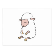 cute baby lamb postcard