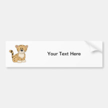 Cute Baby Leopard Bumper Stickers