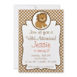 Cute Baby Lion Birthday Party Invitation